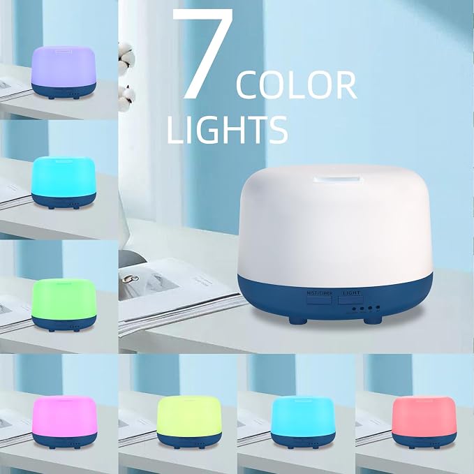 300ML Essential Oil Diffuser with Remote Control, 7 LED Color Changing Light,Ultrasonic Cool Mist Scent Humidifier, alternate