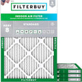 30x36x1 Air Filter MERV 8 Essential Dust & Allergy Defense (4-Pack), Electrostatic Pleated HVAC AC Furnace Filters