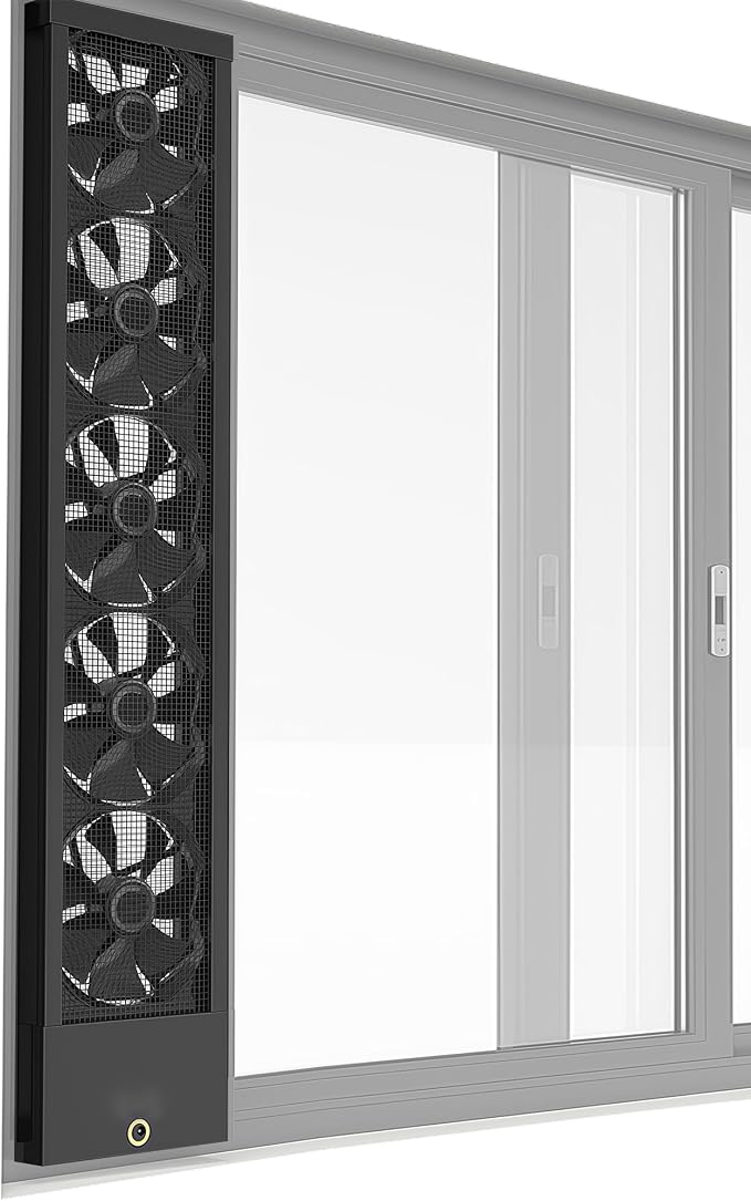 31.5-33.5 Inch Vertical Window Exhaust Fan for Sliding Windows – Align Perfectly with Window Top and Bottom Frames Tool-Free