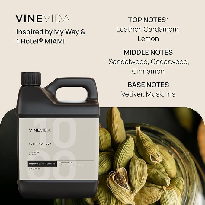 [32 Fl Oz] Scent No 1000 Inspired by My Way Diffuser Oil; Hotel Scents for Cold Air Diffuser - Waterless Diffuser Oil