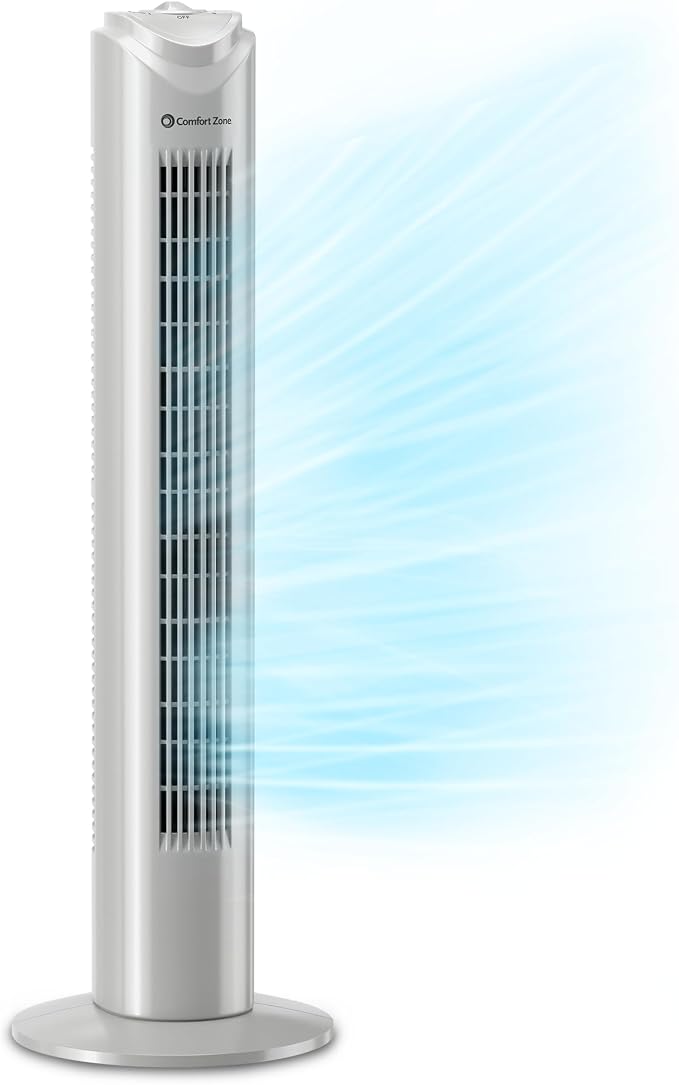 32-Inch Oscillating Tower Fan – Ultra- Bladeless Design with 3 Speeds, alternate product view 6