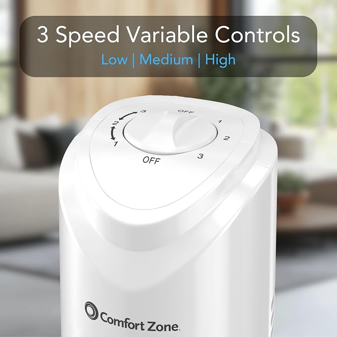 32-Inch Oscillating Tower Fan – Ultra- Bladeless Design with 3 Speeds, alternate product view 4