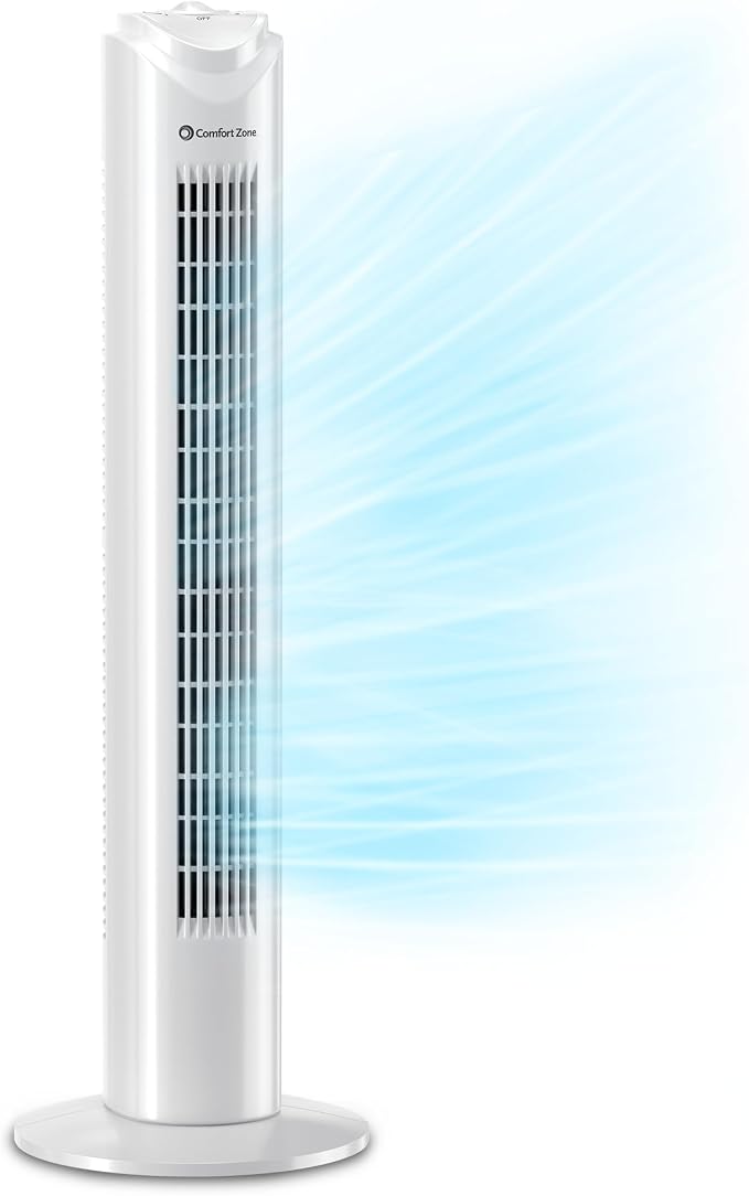 32-Inch Oscillating Tower Fan – Ultra- Bladeless Design with 3 Speeds, alternate product view 6