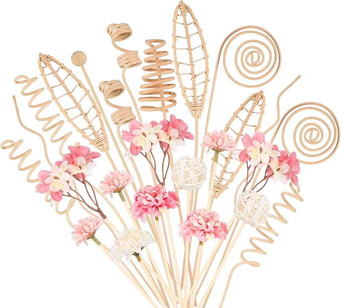 32 Pcs Reed Diffuser Sticks Set Include 21pcs Natural Rattan Wood Beads, 11 Style Fragrance Diffuser, product image