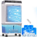 32" Swamp Cooler Air Conditioner,1800 CFM Portable Evaporative Air Cooler,Cooling Fan for Room Garage Patio,5.3 Gal Water