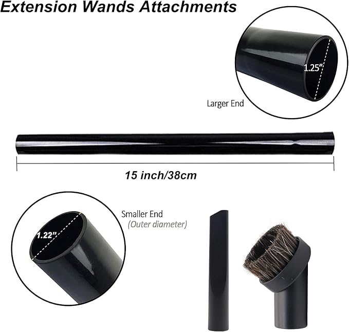 32mm 1 1/4 inch Attachments Extension Wands Extension Wand for Attachment Vacuum Pipe Tubes, 1.25 inch Vacuum