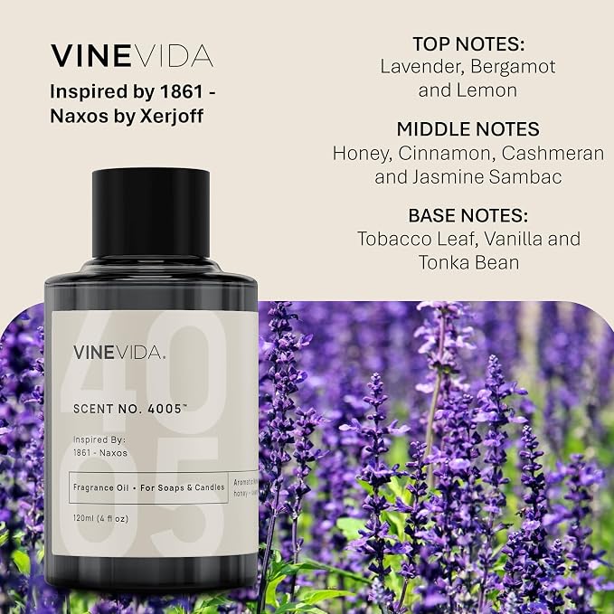 [32oz] 1861 - Naxos Fragrance Oil for Candle Making - Natural Candle Oil Scents - Soap Making Essential Oil - Made in USA