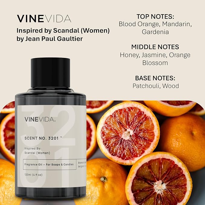 [32oz] Scandal (Women) Fragrance Oil for Candle Making - Natural Candle Oil Scents - Soap Making Essential Oil - Made in USA
