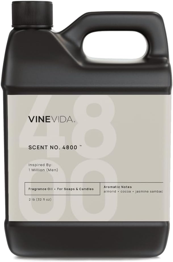 [32oz] Scent No. 4800 Inspired by One Million (Men) Fragrance Oil for Candle Making & Soap Making - Made in USA, product