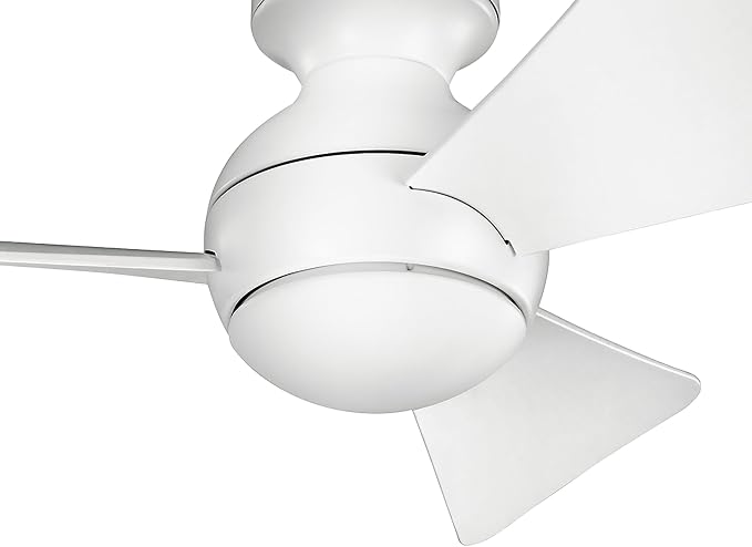 330150MWH 34 Inch Sola Ceiling Fan LED, 3 Speed Wall Control Full Function, Matte White Finish with Matte White Blades