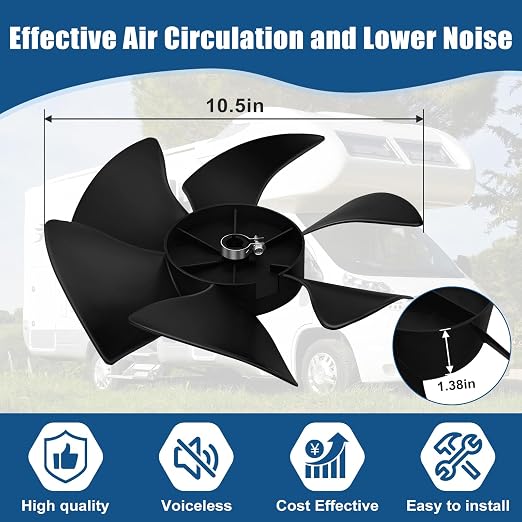 3313107.015 Conditioner Parts Fan Blade Compatible with Dometic Brisk and Duo-Therm RV Heat Pump/Air Conditioning