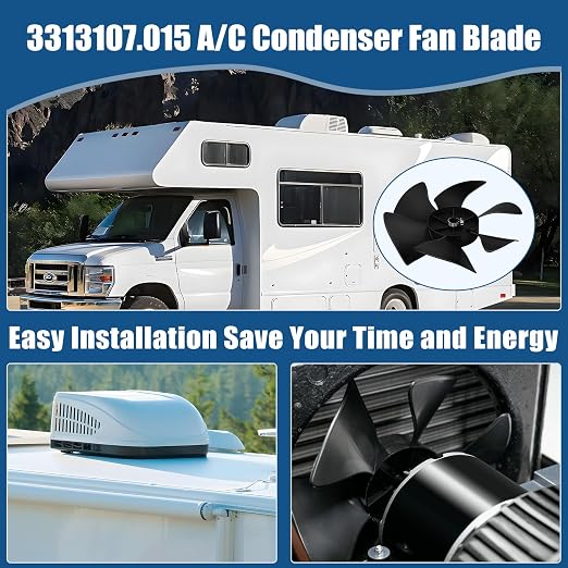 3313107.015 Conditioner Parts Fan Blade Compatible with Dometic Brisk and Duo-Therm RV Heat Pump/Air Conditioning
