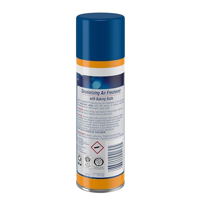 3320094170CT Baking Soda Air Freshener, Aerosol, Light Fresh, 7 oz, alternate product view 2