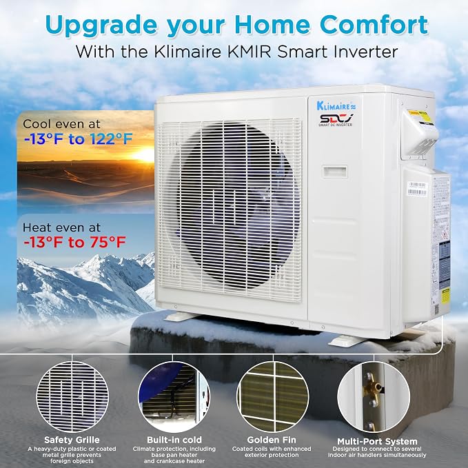 35,000 BTU 5-Zone 23.1 SEER2 Wall Mounted Mini Split Heat Pump System w/All Inclusive Installation Kits (4x 6,000 BTU +