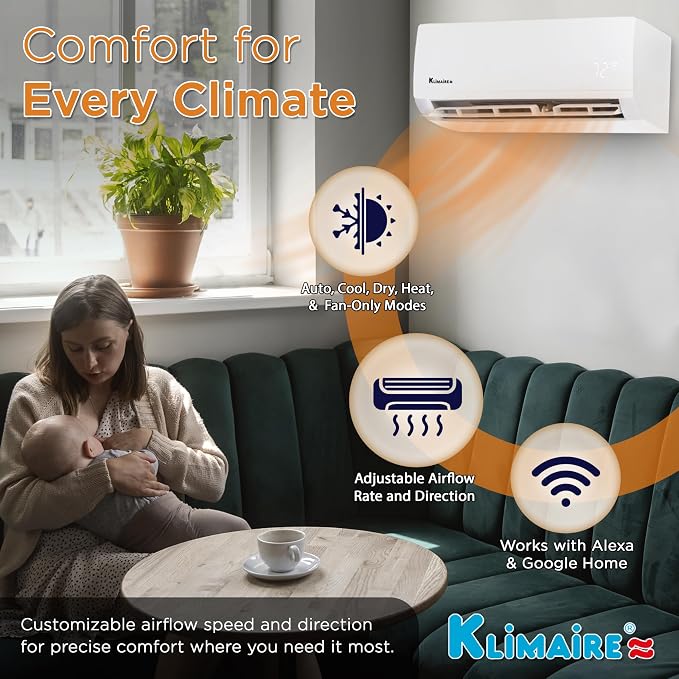 35,000 BTU 5-Zone 23.1 SEER2 Wall Mounted Mini Split Heat Pump System w/All Inclusive Installation Kits (4x 6,000 BTU +