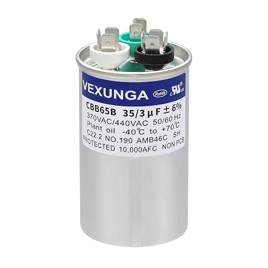 35/3 uF 35+3 MFD 370VAC or 440VAC Dual Run Start Round A/C Capacitor CBB65B 35 3 uF Air Conditioner Capacitors for AC Unit