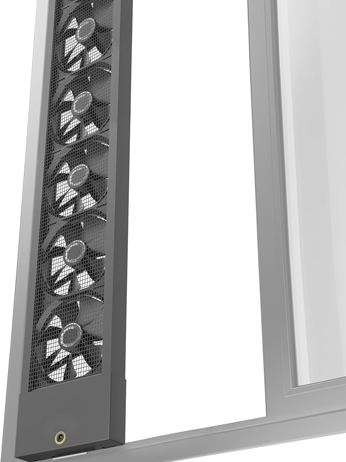 35.4-37.4 Inch Vertical Window Fan for Sliding Windows – Attach Firmly to Window Top and Bottom Frames Tool-Free