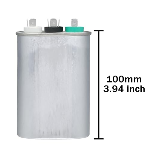 35/5 uF 35+5 MFD 370V 440V 450V Oval Dual Run Start AC Capacitor 35 5 uF 370 440 450 Volt VAC CBB65 Air, alternate view 2