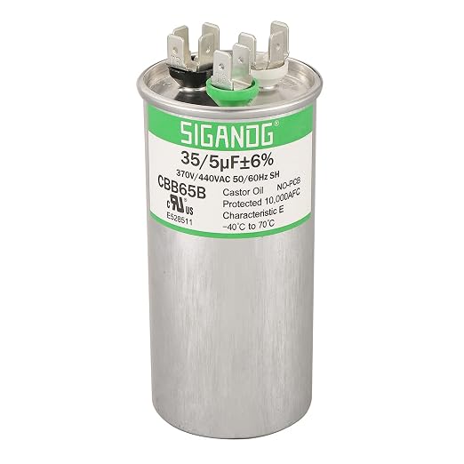 35/5 uF 35+5 MFD 370V or 440V CBB65 Dual Run Start Round Capacitor 35 5 uF MFD 370 440 Volt VAC for Condenser