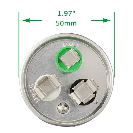 35/5 uF 35+5 MFD 370V or 440V CBB65 Dual Run Start Round Capacitor 35 5 uF MFD 370 440 Volt VAC for Condenser, alternate view
