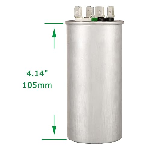 35/5 uF 35+5 MFD 370V or 440V CBB65 Dual Run Start Round Capacitor 35 5 uF MFD 370 440 Volt VAC for Condenser, alternate view