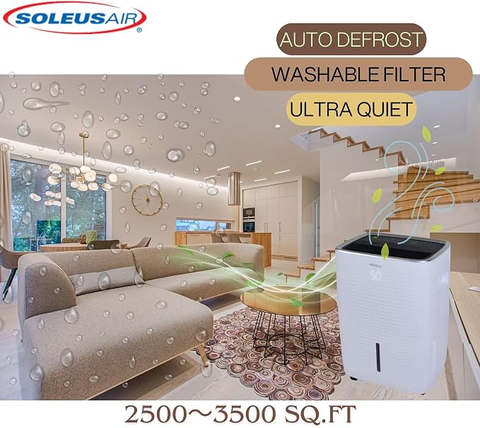 35 Pint Dehumidifier, Energy Star Rated 2,500 Sq Ft, with Mirage Display and Tri-Pat Safety Technology, alternate product