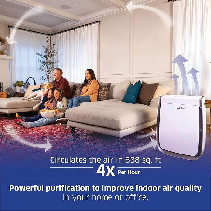 3500i SMART Air Purifier for Living Rooms & Bedrooms. 3 Stage Filtration with Pre-Filter, UltraHEPA, Carbon/VOC. Captures