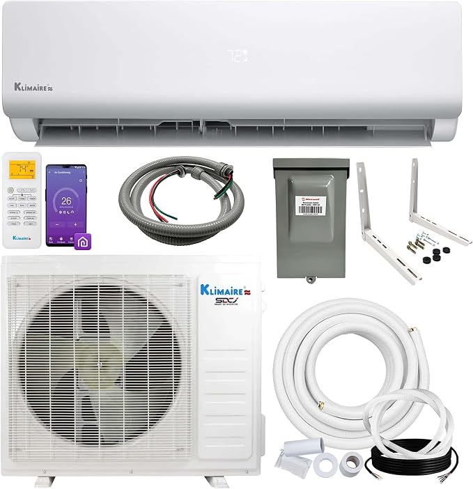 36,000 BTU 17 SEER2 Ductless Mini-Split Heat Pump Air Conditioner with 16 Ft. Installation Kit, Wall Bracket, Electrical