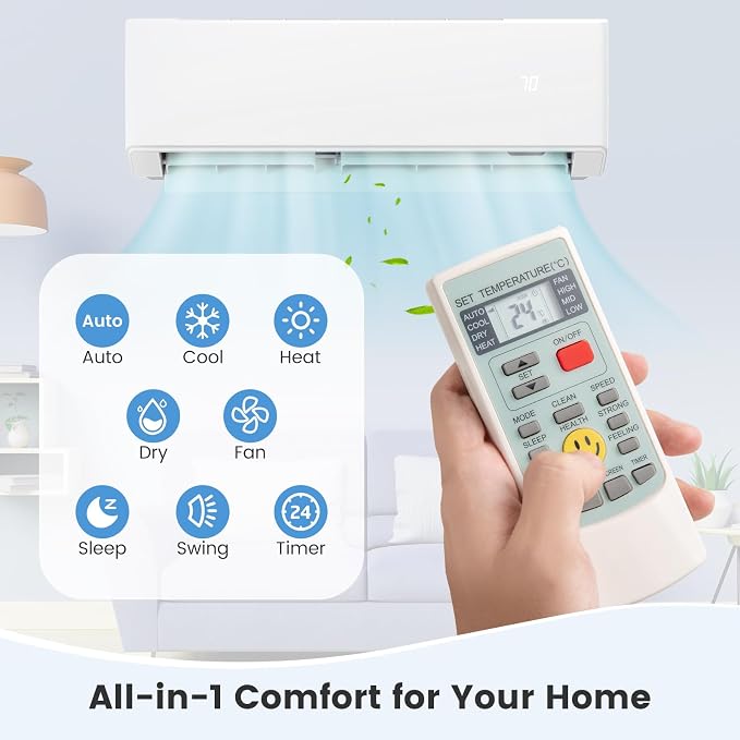 36,000 BTU, 23 SEER2, 9k+9k+24k BTU, Tri 3 Zone Mini Split Air Conditioner, Wifi-Enabled Ductless Energy Star, Installation