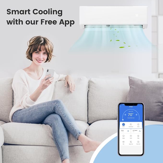 36,000 BTU, 23 SEER2, 9k+9k+24k BTU, Tri 3 Zone Mini Split Air Conditioner, Wifi-Enabled Ductless Energy Star, Installation