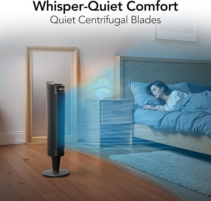 36-Inch Oscillating Tower Fan with Remote Control – Quiet Cooling Fan for Bedroom and Office, alternate product view 4