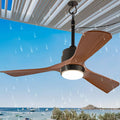 36 Inch Outdoor Ceiling Fan with Light, Gazebo Fan for Patios Waterproof, Plug in Cord Outlet Hook Wet Rated for Outside
