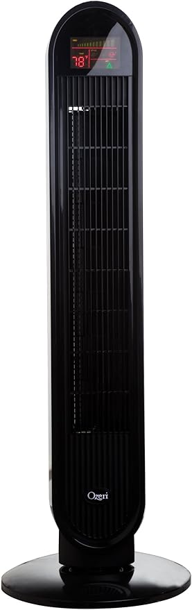 360 Oscillation, Micro-Blade Noise Reduction Technology Tower Fan, Black, Model:OZF5, product image