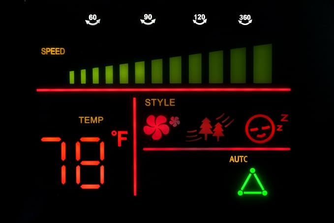 360 Oscillation, Micro-Blade Noise Reduction Technology Tower Fan, Black, Model:OZF5, alternate product view 5