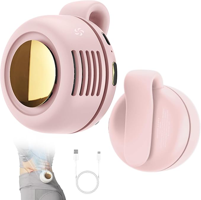 360° Rotatable Portable Silent Mini Bladeless Electric Fan, 2026 New 2-in-1 Waist Clip On Bladeless Small Fan, Adjustable