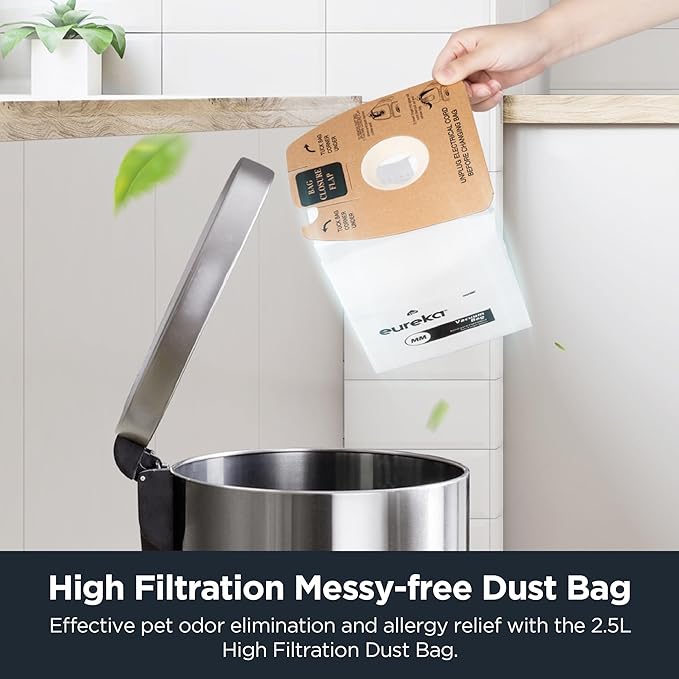 3670M Canister Cleaner, Lightweight Powerful Vacuum for Carpets and Hard floors, w/ 5bags,Yellow, alternate product view 2