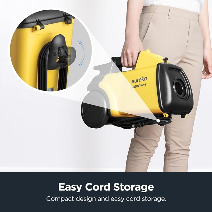 3670M Canister Cleaner, Lightweight Powerful Vacuum for Carpets and Hard floors, w/ 5bags,Yellow, alternate product view 3