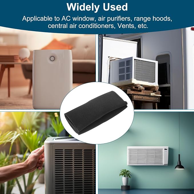 39" x 20" x 0.8" Air Conditioner Filter Replacement, Washable Reusable Cut to Fit Foam Filter Air Filter for RV AC Vent