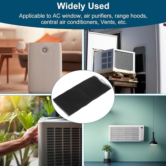 39" x 39" x 0.1" Air Conditioner Filter Replacement, Washable Reusable Cut to Fit Foam Filter Air Filter for RV AC Vent