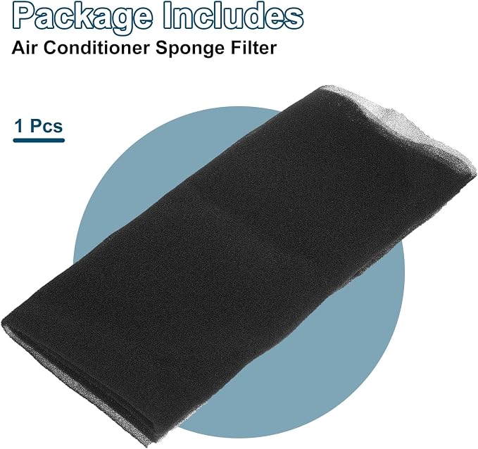 39" x 39" x 0.2" Air Conditioner Filter Replacement, Washable Reusable Cut to Fit Foam Filter Air Filter for RV AC Vent