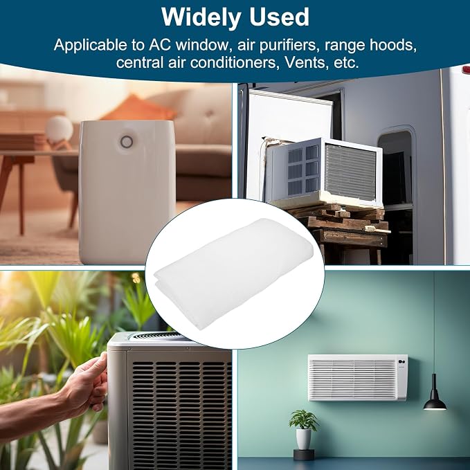 39" x 39" x 0.4" Air Conditioner Filter Replacement, 2Pcs Washable Reusable Cut to Fit Foam Filter Air Filter for RV AC Vent