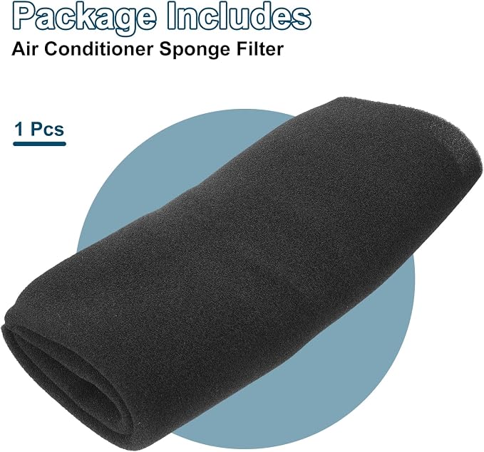 39" x 39" x 0.6" Air Conditioner Filter Replacement, Washable Reusable Cut to Fit Foam Filter Air Filter for RV AC Vent