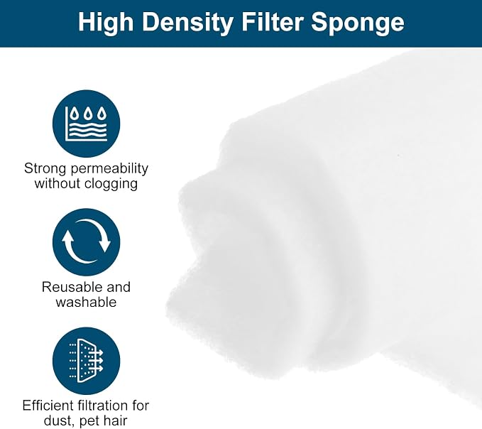 39" x 39" x 0.8" Air Conditioner Filter Replacement, 2Pcs Washable Reusable Cut to Fit Foam Filter Air Filter for RV AC Vent