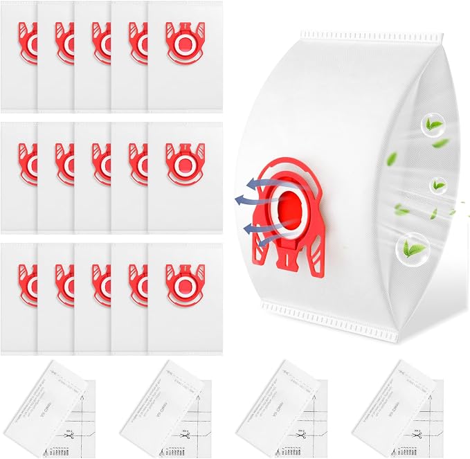 3D Airclean FJM Vacuum Cleaner Bags Compatible with FJM Vacuum Cleaner, Compact C1, Compact C2, Complete C1, S241