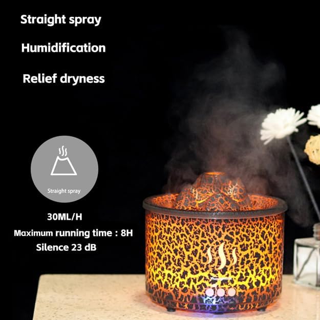 3in1 260ml Night Light, Essential Oil Diffuser for Bedroom, Office, Gym, Hotel Collection Diffuser, 3 Light Modes, 2/8H