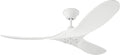 3MAVR52RZW Maverick II Energy Star 52" Outdoor Ceiling Fan with Remote Control, 3 Balsa Wood Blades, Matte White, product