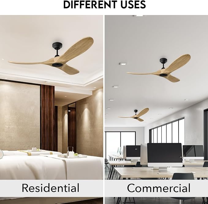 3MAVSM60MBKNH Smart Maverick Ceiling Fan with Remote Control, Indoor or Outdoor, Compatible with Bond Home Smart App