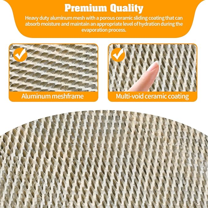 3Pack 35 Water Panel Humidifier Replacement Filter Made of Aluminum Mesh Compatible with Whole-House Humidifier