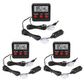 3PCS Digital Reptile Thermometer and Humidity Gauge Remote Probes Reptile Terrarium Thermometer Hygrometer Indoor Outdoor