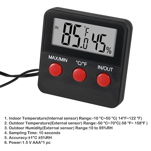 3PCS Digital Reptile Thermometer and Humidity Gauge Remote Probes Reptile Terrarium Thermometer Hygrometer Indoor Outdoor
